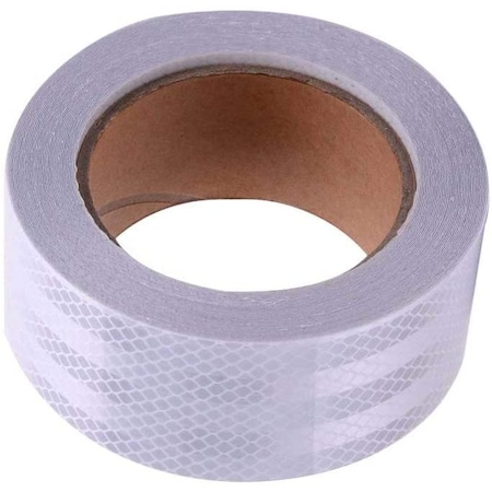 Abrams 2" in x 30' ft Diamond Trailer Truck Conspicuity DOT Class 2 Reflective Safety Tape - White DOTC2 2 x 30-W
